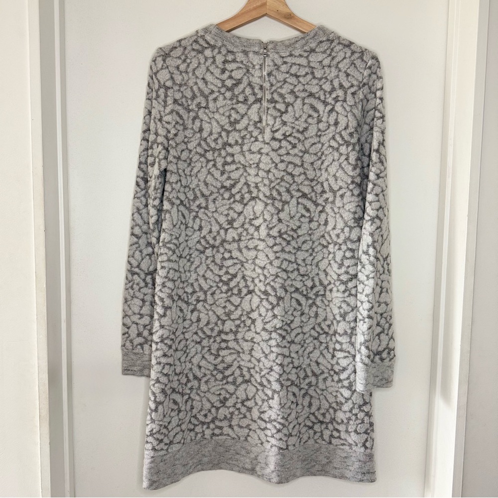 LOU & GREY Leopard Print Plush Textured Sweater Dress Women’s MED Cozy Active - Picture 6 of 6